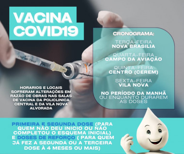 Começa campanha de vacinação contra a Covid-19 nas Unidade Básicas de Saúde com sala de vacinação